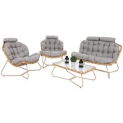 Meble ogrodowe technorattanowe Palermo Beige / Light Grey
