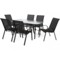 Meble ogrodowe metalowe Sevilla 145 cm Black / Black 6+1