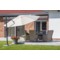 Parasol ogrodowy Roma 350 cm Grey / Light Grey z podstawą
