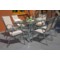 Meble ogrodowe metalowe Sevilla 145 cm Atlanta Grey / Brown Melange 6+1