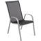 Meble ogrodowe metalowe Sevilla 150 cm Silver / Black 6+1 II. gatunek