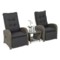 Meble ogrodowe technorattanowe Saloniki Light Grey / Grey