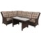 Narożny zestaw mebli ogrodowych lewy Alicante Brown Mat / Brown Melange