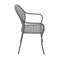 Krzesło ogrodowe metalowe Maja Round Grey