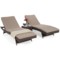 Zestaw leżaków ogrodowych z technorattanu Bora Bora Brown Mat / Brown Melange ze stolikiem