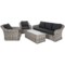 Meble ogrodowe technorattanowe Foggia Light Grey / Grey Melange