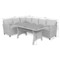Narożnik ogrodowy technorattanowy Lagos Muddy Grey / Black Melange