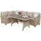 Narożnik ogrodowy technorattanowy Lagos Beige / Ecru