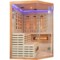 Sauna infrared narożna Nordum Solea 3-osobowa Smart brązowa