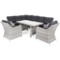 Narożny zestaw mebli ogrodowych lewy California Light Grey / Grey Melange