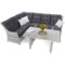 Narożnik technorattanowy lewy Alicante Light Grey / Grey Melange