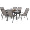 Meble ogrodowe metalowe Casablanca 145 cm Atlanta Grey / Beige Striped 6+1