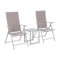 Zestaw krzeseł ogrodowych Casablanca Silver / Taupe ze stolikiem Cuba Silver