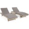Zestaw leżaków ogrodowych z technorattanu Bora Bora Beige / Beige Melange ze stolikiem
