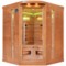 Sauna infrared narożna Nordum Classic 3-osobowa brązowa
