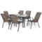 Meble ogrodowe metalowe Sevilla 145 cm Atlanta Grey / Brown Melange 6+1