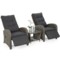 Meble ogrodowe technorattanowe Saloniki Light Grey / Grey