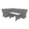 Narożnik technorattanowy lewy Alicante Light Grey / Grey Melange