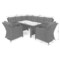 Narożny zestaw mebli ogrodowych lewy California Light Grey / Grey Melange