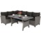 Narożnik ogrodowy technorattanowy Lagos Muddy Grey / Black Melange
