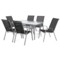 Meble ogrodowe metalowe Sevilla 150 cm Silver / Black 6+1 II. gatunek