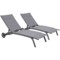 Zestaw leżaków ogrodowych aluminiowych Ibiza Grey / Window Grey