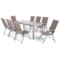 Meble ogrodowe aluminiowe Ibiza 180 cm Silver / Taupe 8+1