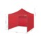 Namiot handlowy 300 x 300 cm czerwony
