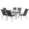 Meble ogrodowe metalowe Sevilla 150 cm Silver / Black 6+1 II. gatunek