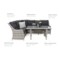 Narożnik technorattanowy lewy Alicante Light Grey / Grey Melange
