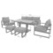 Meble ogrodowe aluminiowe Sorrento Polywood Grey / Grey Melange