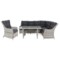 Narożny zestaw mebli ogrodowych prawy Alicante Light Grey / Grey Melange