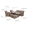 Meble ogrodowe technorattanowe Bergamo Ginger / Brown Melange