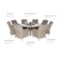 Meble ogrodowe technorattanowe Bristol Round Elegant 180 cm Beige / Beige Melange 8+1
