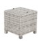 Narożny zestaw mebli ogrodowych prawy Alicante Light Grey / Grey Melange z pufami