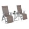 Zestaw krzeseł ogrodowych Ibiza Relax Silver / Taupe ze stolikiem Cuba Silver