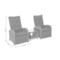 Meble ogrodowe technorattanowe Saloniki Light Grey / Grey