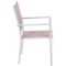 Krzesło ogrodowe aluminiowe Corfu Silver / Taupe