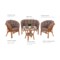 Meble ogrodowe rattanowe Bahama Orange / Cappuccino 3+1