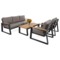 Meble ogrodowe aluminiowe Rimini Dark Grey / Beige Melange