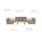 Meble ogrodowe aluminiowe Lyon Teak / Fog Grey