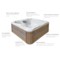 Wanna ogrodowa z hydromasażem Aquess Felicity 7202 5-osobowa Sterling White / OAK