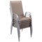 Krzesło ogrodowe metalowe Sevilla Silver / Taupe