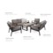 Meble ogrodowe aluminiowe Turyn Dark Grey / Beige Melange