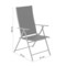 Krzesło ogrodowe metalowe Casablanca Silver / Taupe