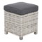 Narożny zestaw mebli ogrodowych prawy Alicante Light Grey / Grey Melange z pufami