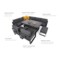 Narożne meble ogrodowe aluminiowe Neapol Comfort Grey / Grey Melange