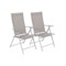 Zestaw krzeseł ogrodowych metalowych Casablanca Silver / Taupe Melange