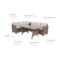 Narożnik ogrodowy technorattanowy Lagos Khaki Grey / Beige Melange