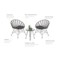 Meble balkonowe technorattanowe Zanzibar Grey / Grey
